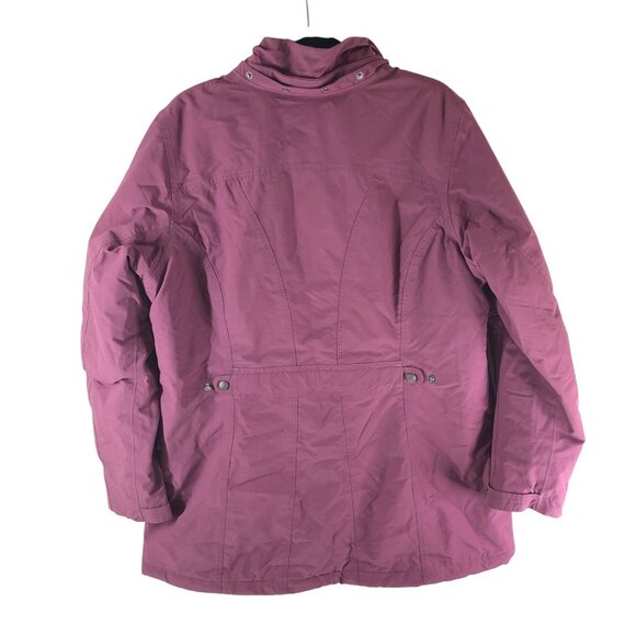 Eddie Bauer Womens Water Resistant Jacket Nylon Softshell Pockets Purple XL - Picture 2 of 7